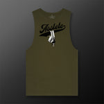 Asslete Military Green Muscle Tank