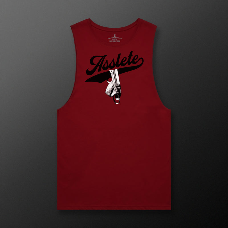 Asslete Red Muscle Tank