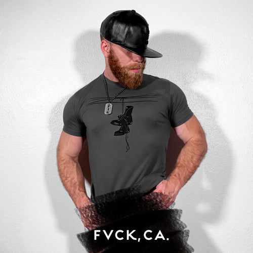 Boots Heavy Metal Gray Shirt - Fvck, CA.